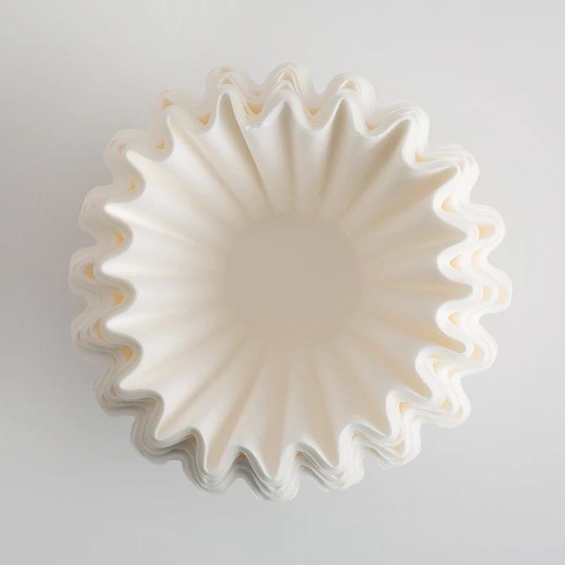 Волнистый фильтр из белой бумаги 50 листов одноразовая фотобумага для кофе 1 4