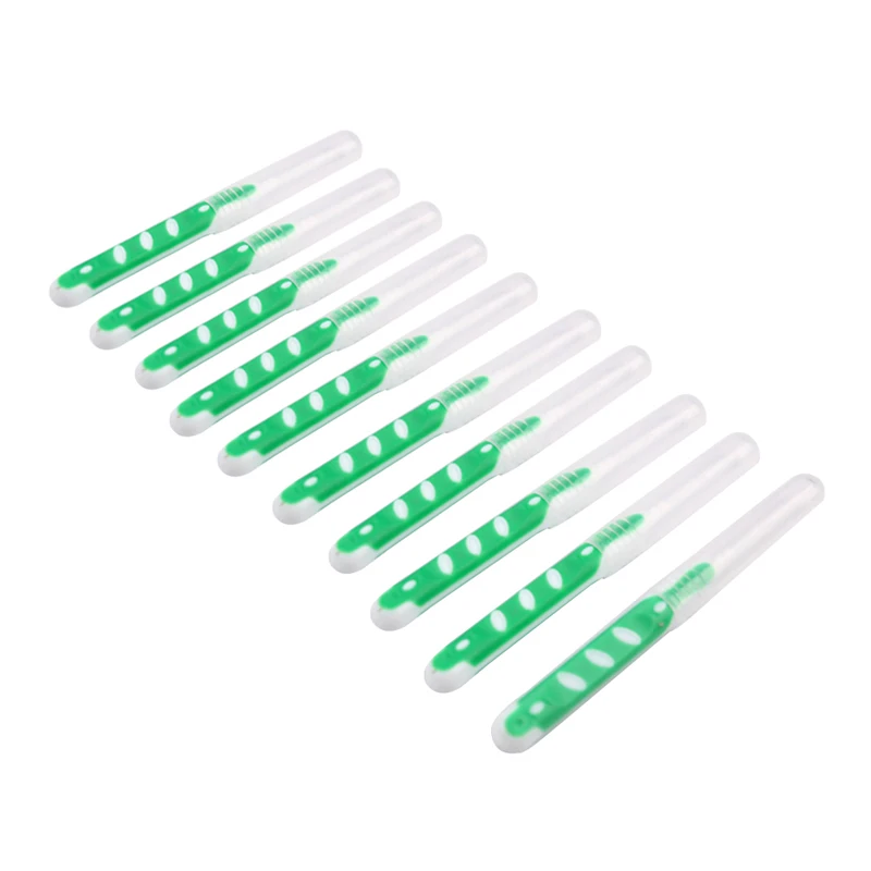 

10Pcs/Bag Random Color Interdental Brushes 0.50mm Reusable Oral Hygiene Clean Care Tools