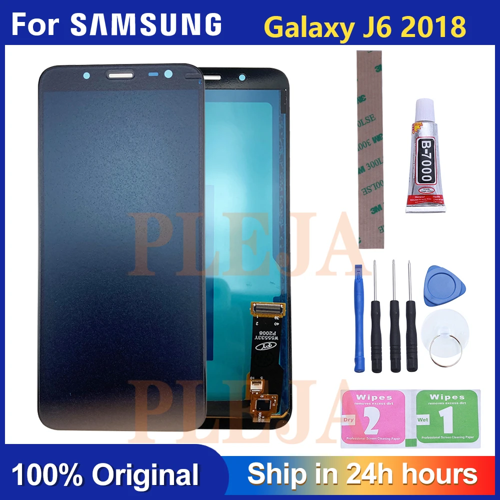 Оригинальный супер AMOLED для Samsung Galaxy J6 2018 J600 J600F J600Y ЖК экран и сенсорное Стекло в