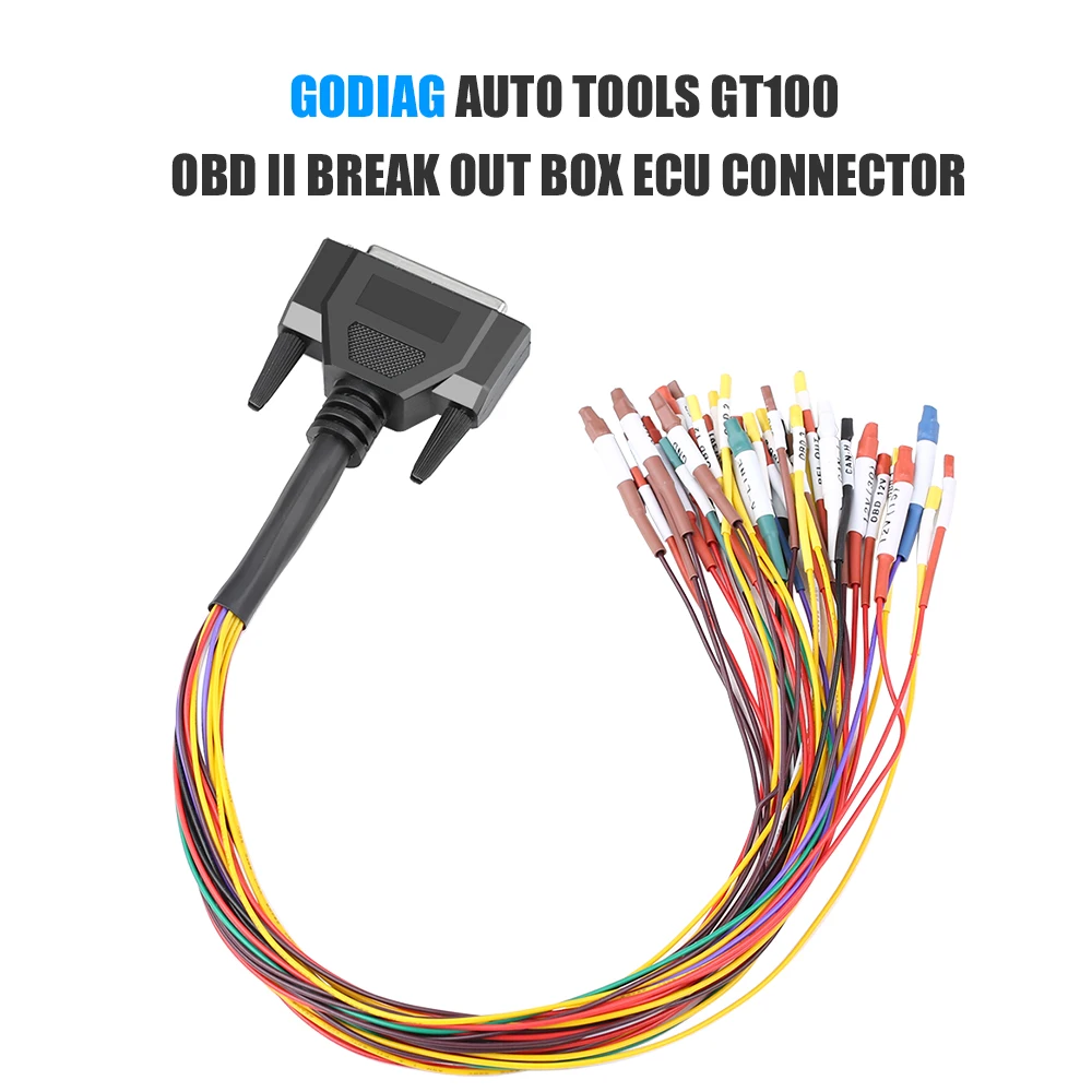 Разноцветный свитер кабель DB25 для GODIAG автоматический инструмент GT100 OBD II Break Out