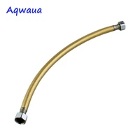 aqwaua golden faucet plumbing hose 400500600mm angle valve connector stainless steel gold toilet flexible tube for bathroom
