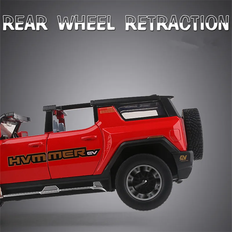 Новая модель автомобиля HUMMER EV из сплава в масштабе 1:24 Литые металлические