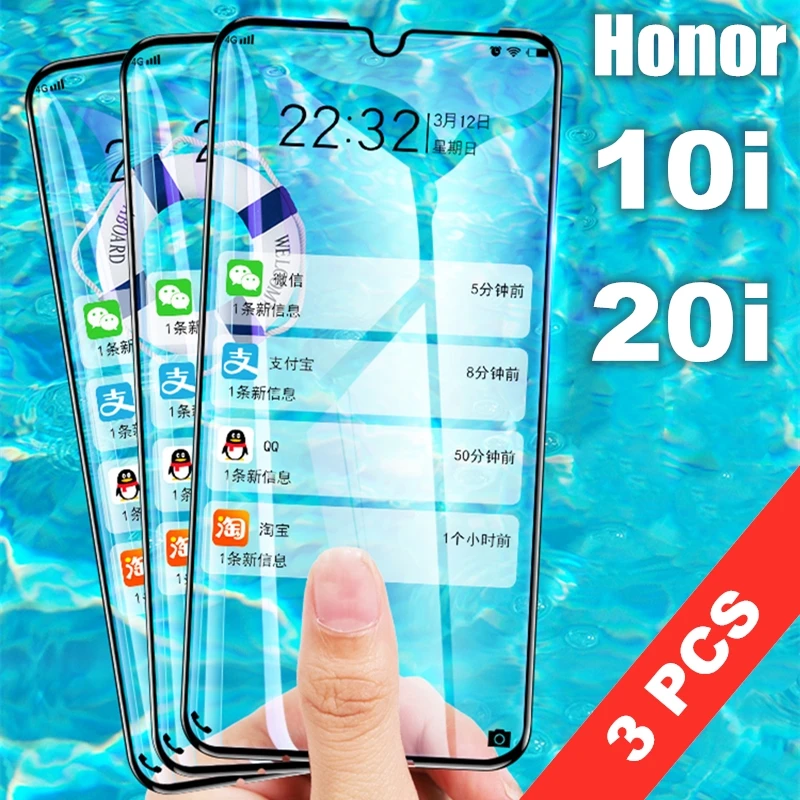 9D Защитное стекло для Honor 10i 20i закаленное защита экрана|Защитные стёкла и плёнки
