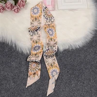 new scarf women luxury hair band accessories for bags girls head scarf brand fashion shirt tie new womens bandanas