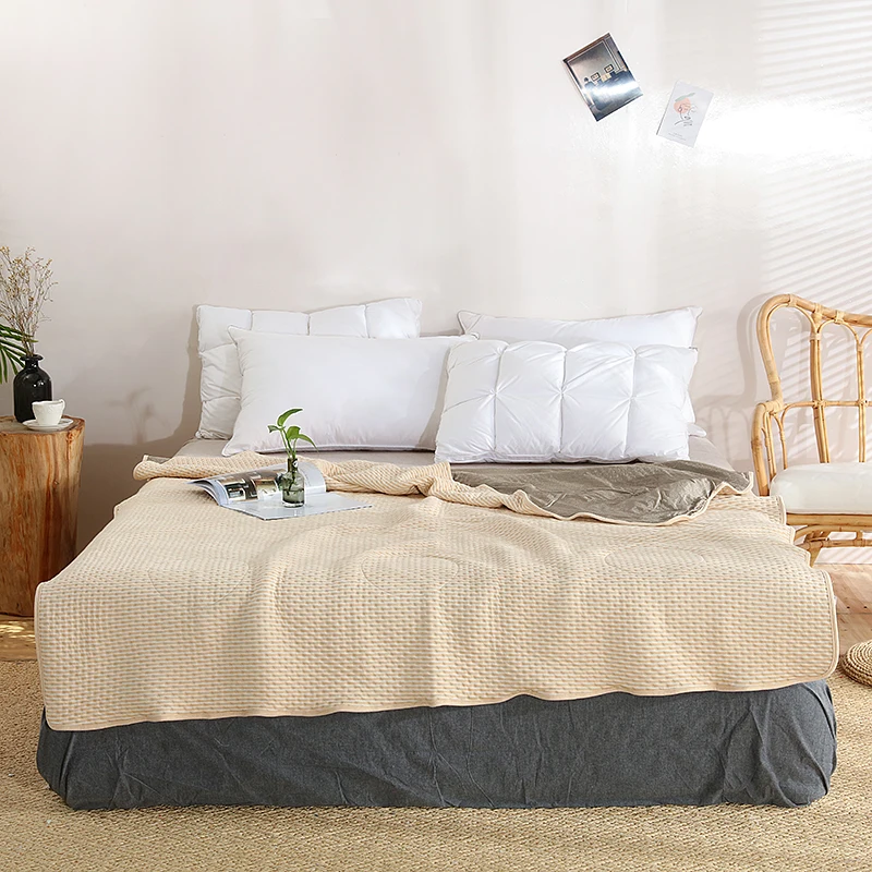 EMF Protection Blanket Pure silver with organic cotton 5G block Quit Size: 150x216cm Tan color thick