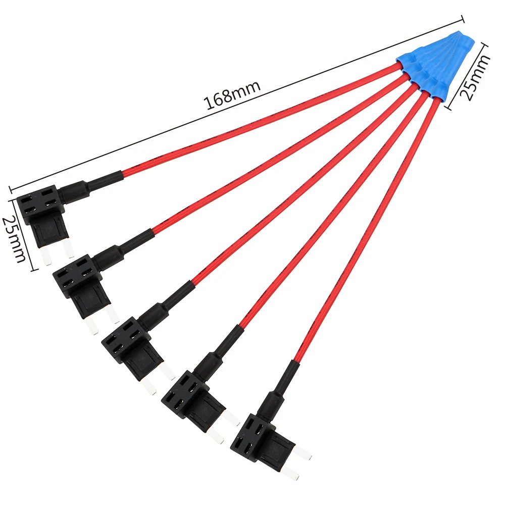 12V 24V Car Fuse Blades Holder Circuit Adapter Protector Splitter ATM APM Tap Micro Connector Truck Automobile Accessories 5pcs images - 6