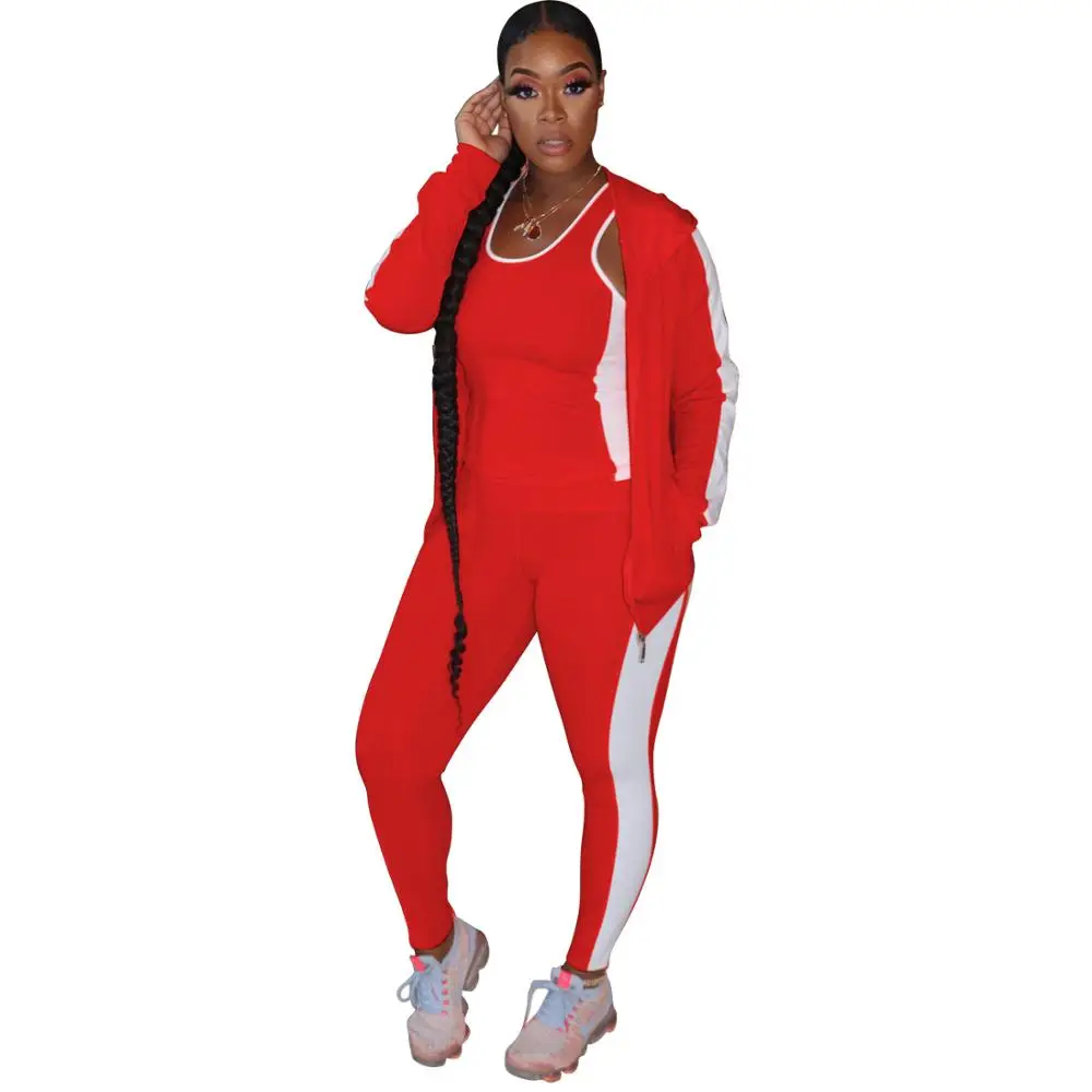 

autumn winter lounge wear set tracksuit women two piece matching sets long sleeve coat top +vest + soft sweatpants sweat suit
