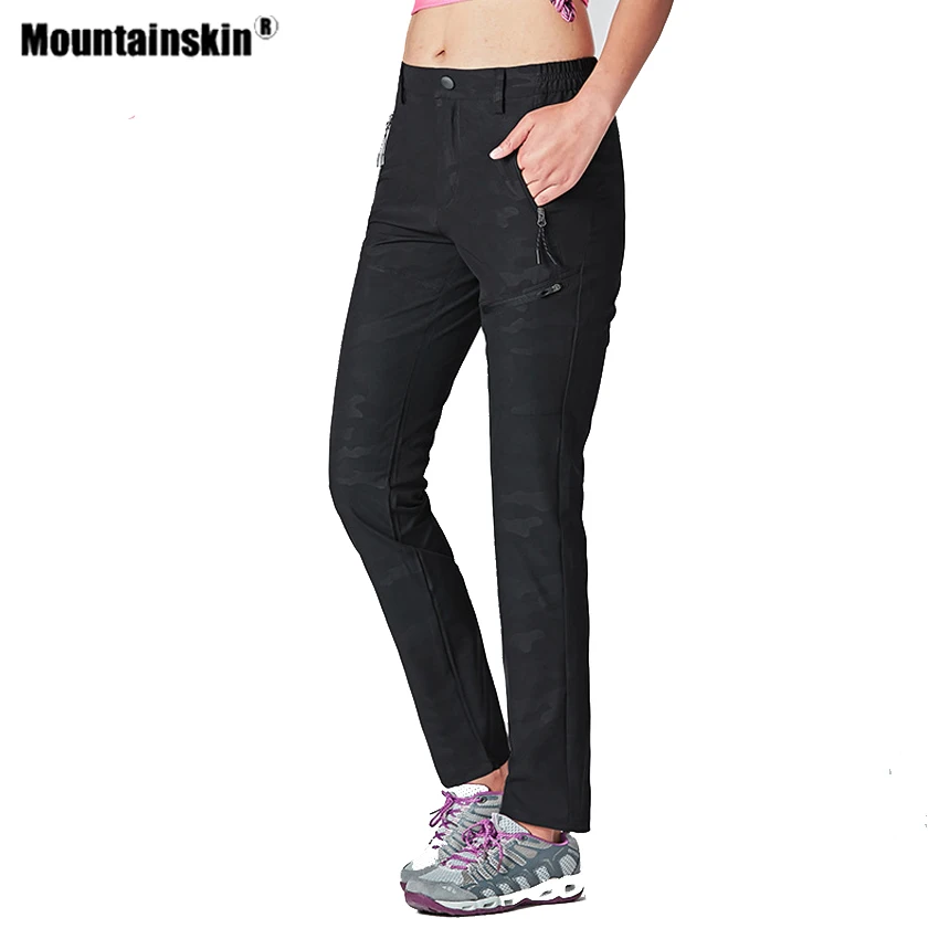 Mountainskin New Men Women Summer Thin Pants Outdoor Sports Hiking Elastic Breathable Camouflage Trekking Camping Trousers VA563 | Спорт и