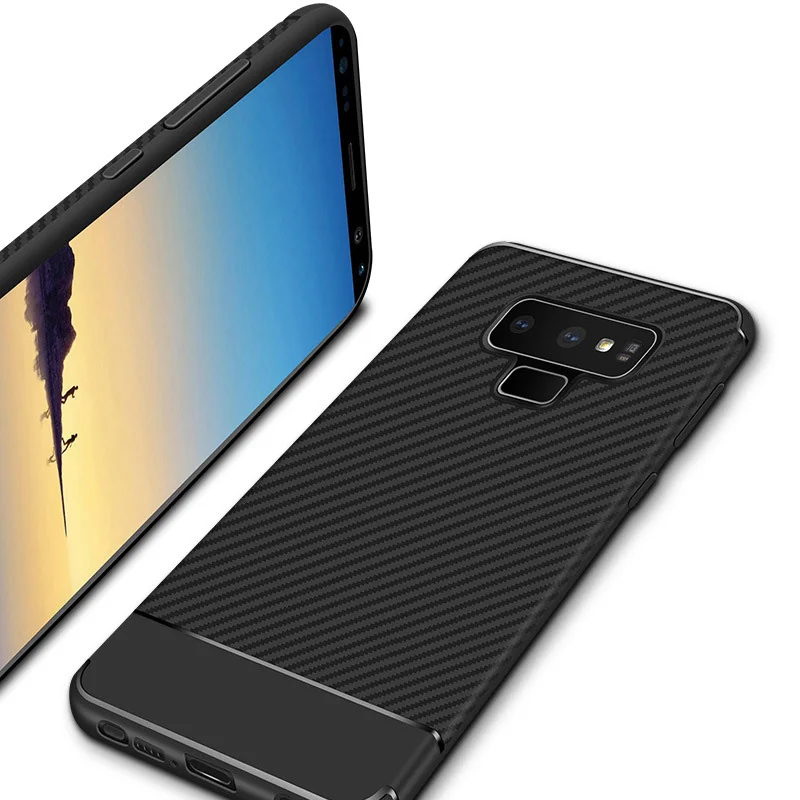 Чехол для телефона Samsung Galaxy Note 9 чехол note 8 из углеродного волокна Мягкий
