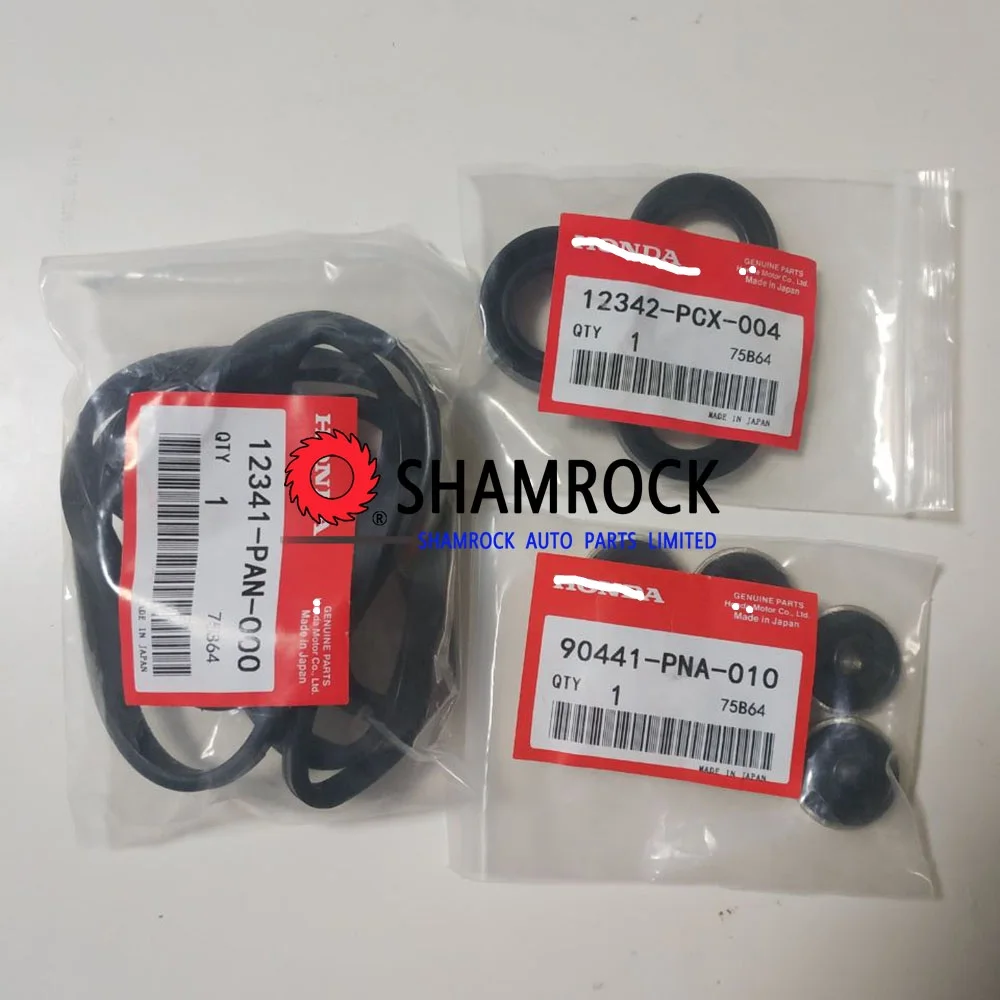 Комплект прокладок клапанной крышки OEM 12341-PNA-000/12342-PCX-004/90441-PNA-010 для 2002-2006 Aacura RSX TSX Hhonda Aaccord Civic CRV