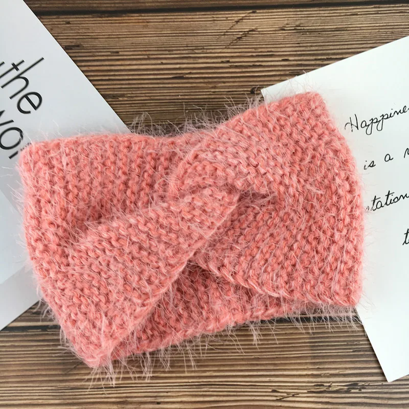 Детская повязка на голову шерстяные вязаные повязки для женщин Зимняя девочек