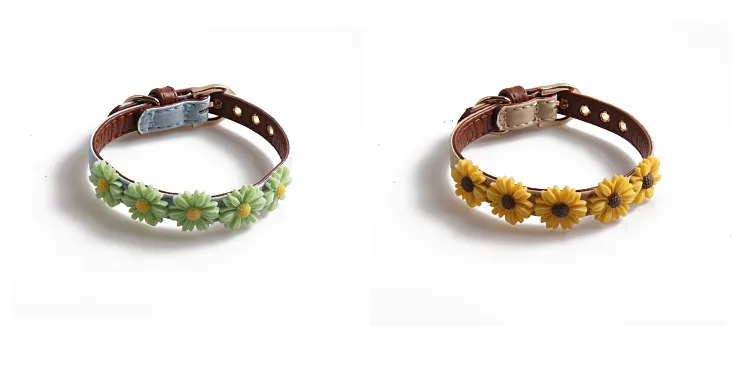 14 цветов новая мода ошейник для собаки один ряд солнечный цветок Шипованный