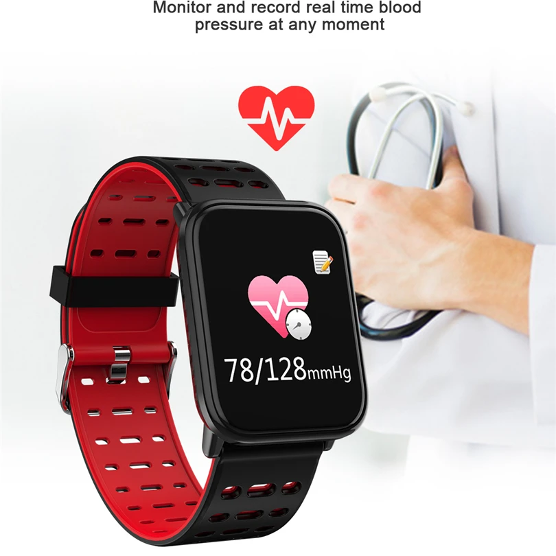 Новинка 2020 Смарт-часы T6 фитнес-трекер IP68 Водонепроницаемые для мужчин и женщин