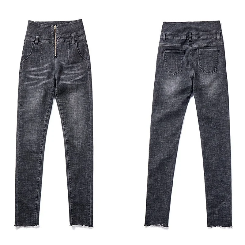 

MIND FEET Women Slim Jeans Stretch Skinny Multi-size High Waist Zipper Denim Pants Sexy Female Pencil Pants Autumn Winter