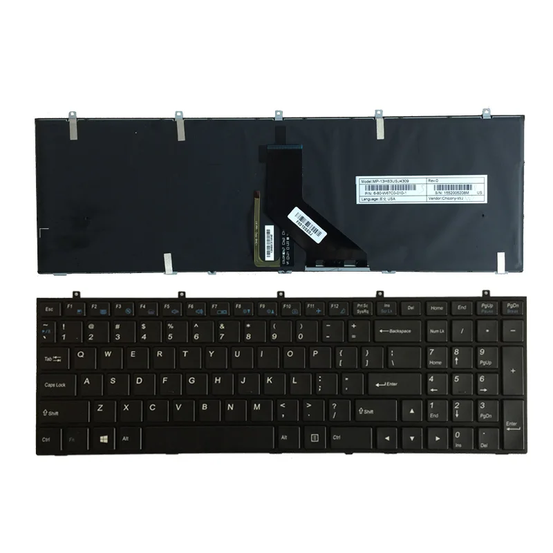

100% New Keyboard FOR Clevo CLEOVO W370ET W350ET W350 W370 W655 W670 US laptop keyboard Backlit