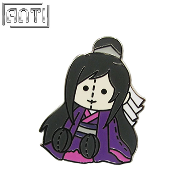 Жесткие эмалированные значки на заказ с золотым покрытием и зеленым призраком