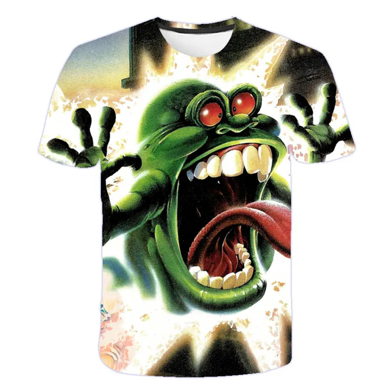 

Summer Children's Ghostbusters Movie Polyester 3D Printed T-shirt Casual Short Sleeve T-shirt and Ghostbusters Boy T-shirt