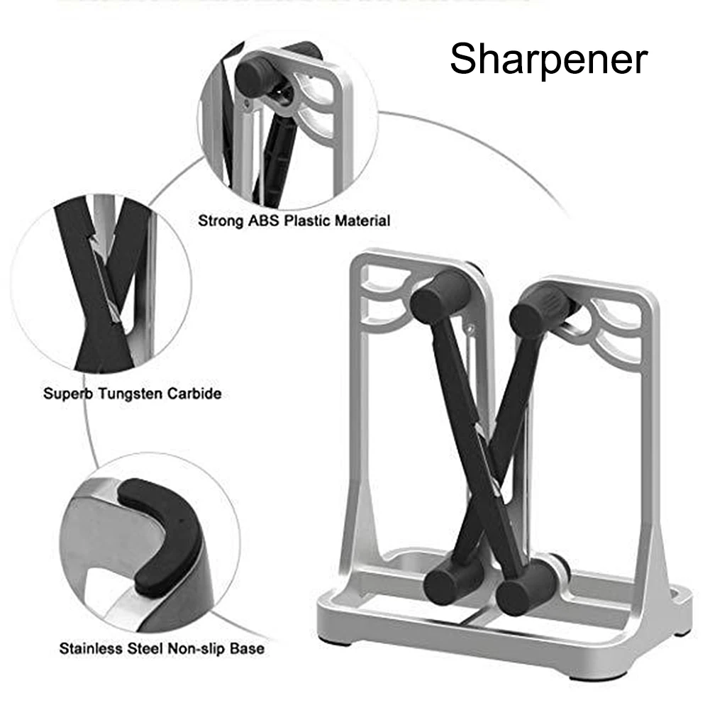 Новая точилка для ножей кухонных полировка зубчатые Скошенные лезвия Точилки