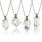 1 шт. новое ожерелье в виде флакона с прозрачными кристаллами Женская парфюмерная баночка кулон на удачу очаровательный пепепельный медальон Сделай Сам ювелирный подарок