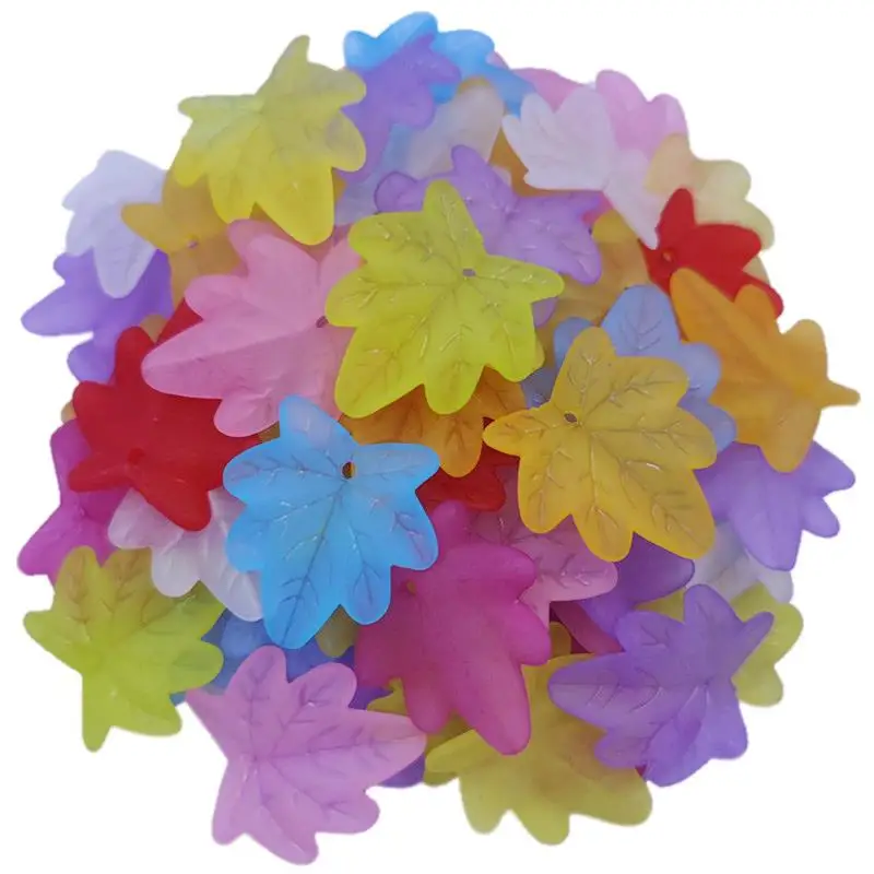 

50 шт. прозрачные большие кленовые листья «сделай сам», аксессуары для рукоделия для изготовления ювелирных изделий, подвеска карамельного ...