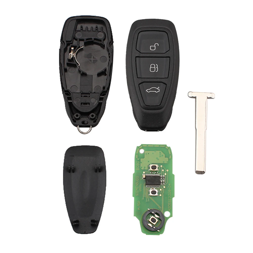 Dandkey 3 кнопки дистанционный смарт ключ брелок 434 МГц с ID83 чип для Ford Focus Fiesta Kuga 2011 2012