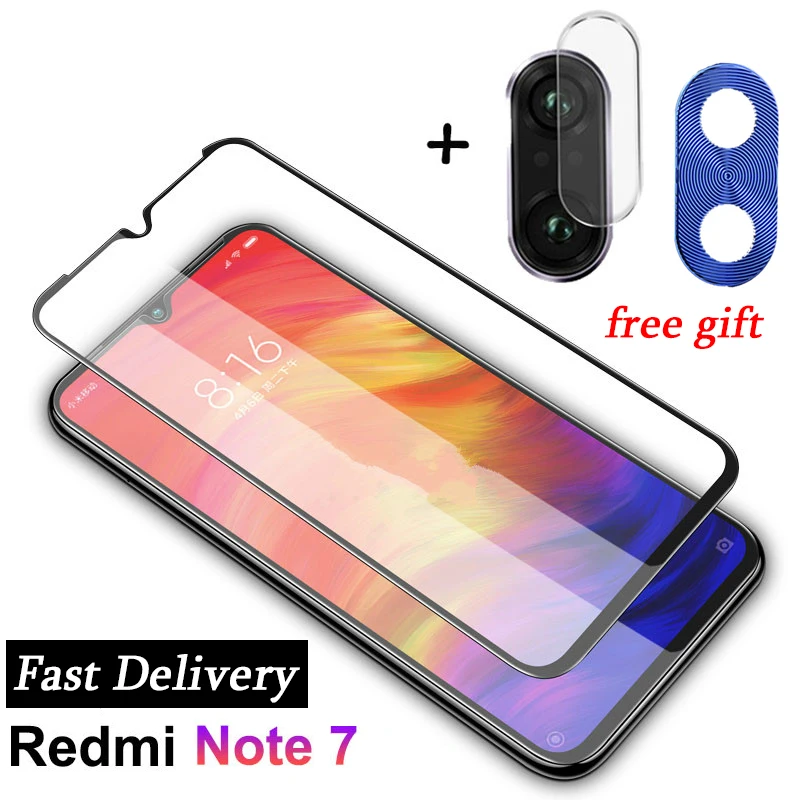Закаленное стекло для камеры 3 в 1 Xiaomi Redmi Note 7 защита экрана пленка объектива