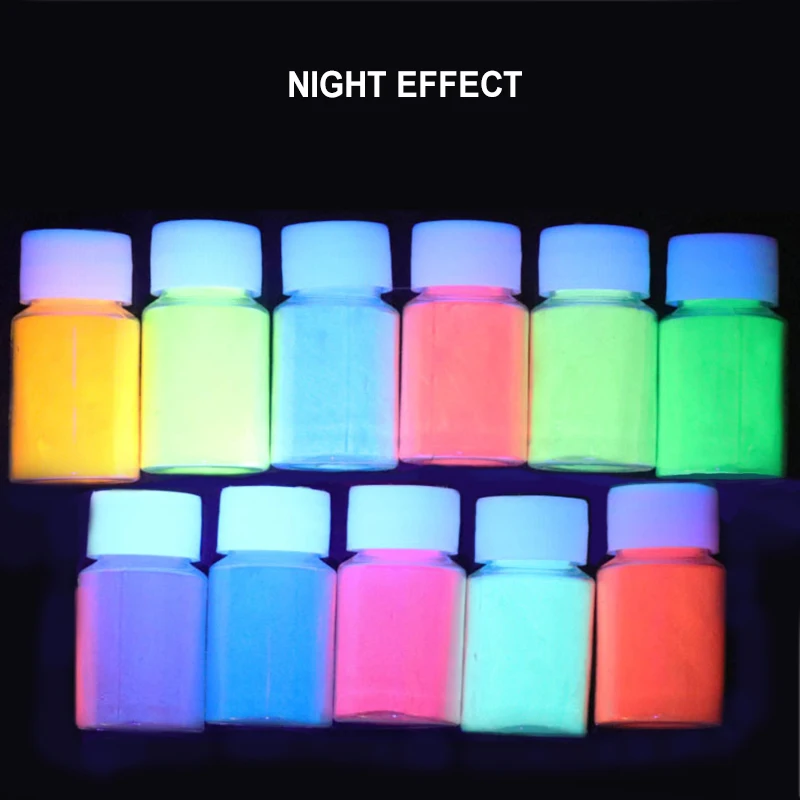 Hot Luminous Powder Pigment Epoxy Resin Glow in The Dark for Paint Slime Soap Dyes Making Arts Crafts Sewing  Дом и