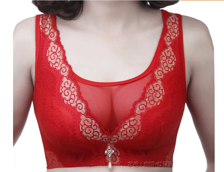 

big yard summer style wire free push up comfortable Mother bra thin cup bra full cup bras women free shipping AW7474