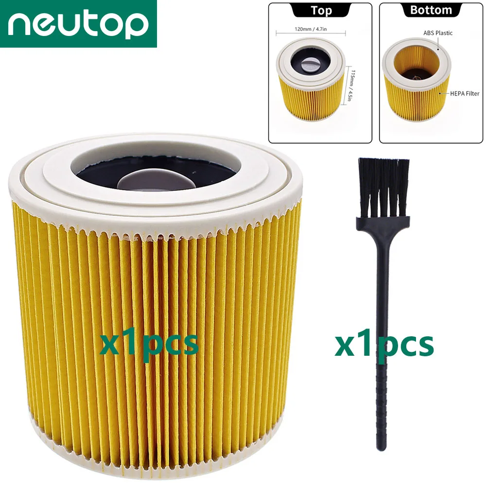 

Boxed Air Dust HEPA Cartridge Filter for Karcher A2004 A2054 A2204 A2656 Wd2000 WD2250 WD2 MV2 Household Vacuum Cleaner