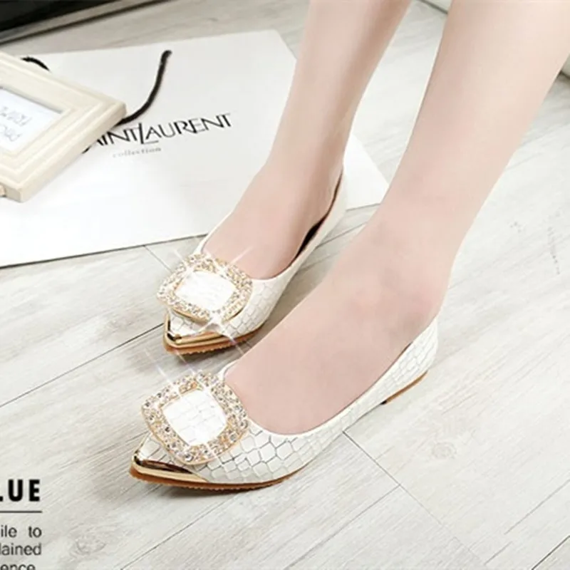 Женские милые элегантные Нескользящие туфли из лакированной кожи с острым