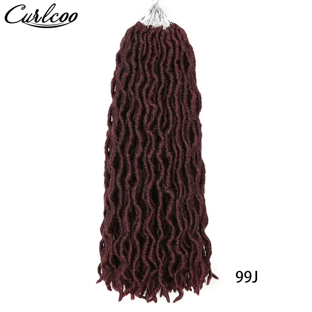 

Extension Soft Hair Crochet Braids Hair Pre Loop Goddess Faux Locs Synthetic Ombre Braiding Curly Hair