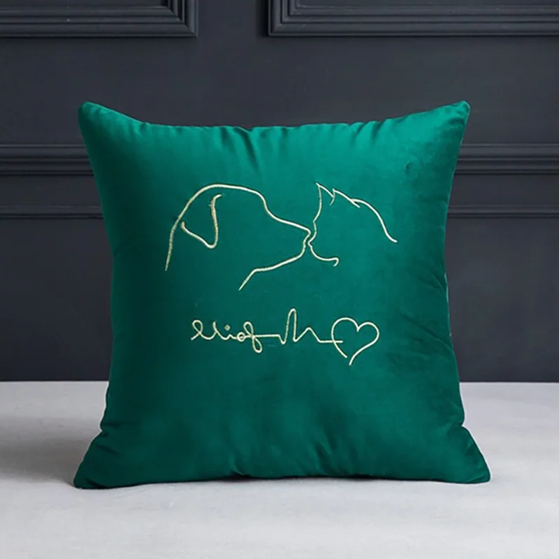 Новая роскошная наволочка с вышивкой для дивана спальни бархатная квадратная