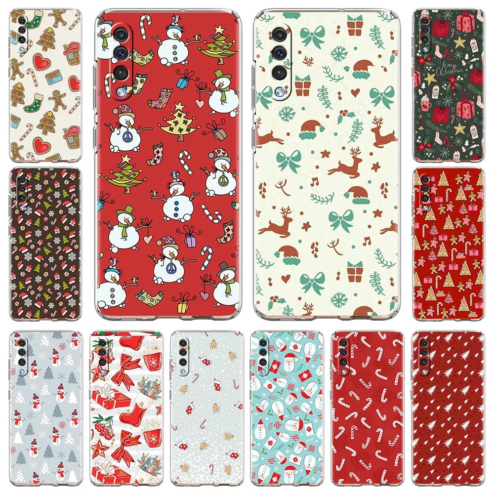 

NEW Year Christmas Luxury Phone Case for Samsung Galaxy A12 A32 A50 A70 A52 A40 A10 A20 A30 Cover Transparent Silicone Shell Bag