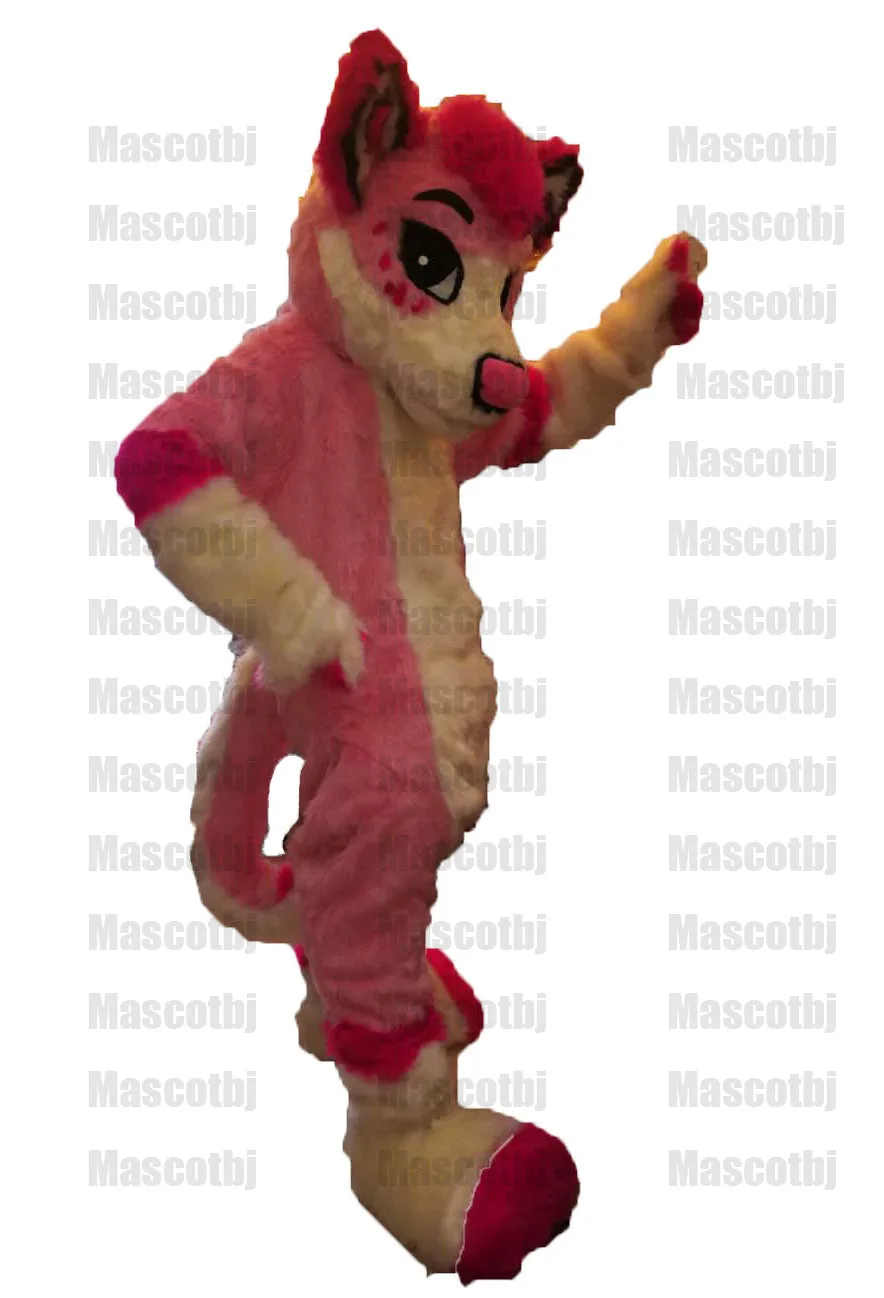 Pink Husky Dog Mascot Costume Fursuit Cosplay Animal Party Fancy Dress Carnival Birthday Gift |
