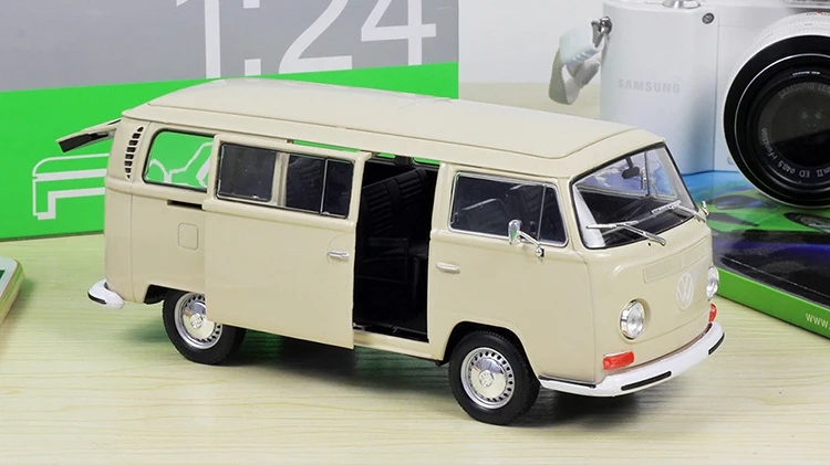 WELLY литье под давлением 1:24 масштаб автомобиля игрушки 1972 Volkswagen T2 автобус модель автомобиля симулятор сплава металла классическая игрушка автомобиль для ребенка Подарочная коллекция
