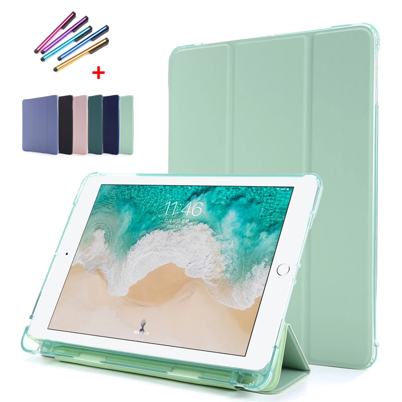 

Чехол для iPad 6-го поколения с держателем для карандашей и подставкой, умный чехол для iPad 9,7, 2018, Чехол для iPad Air 2, 1, iPad 5, 6