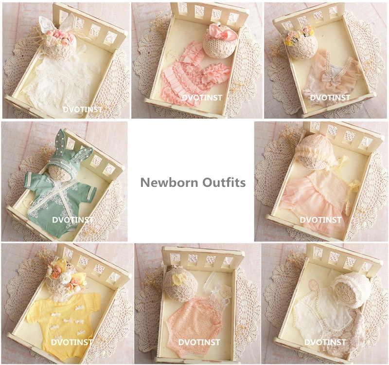 Реквизит Dvotinst для новорожденных вязаная кружевная одежда шапка-подушка год