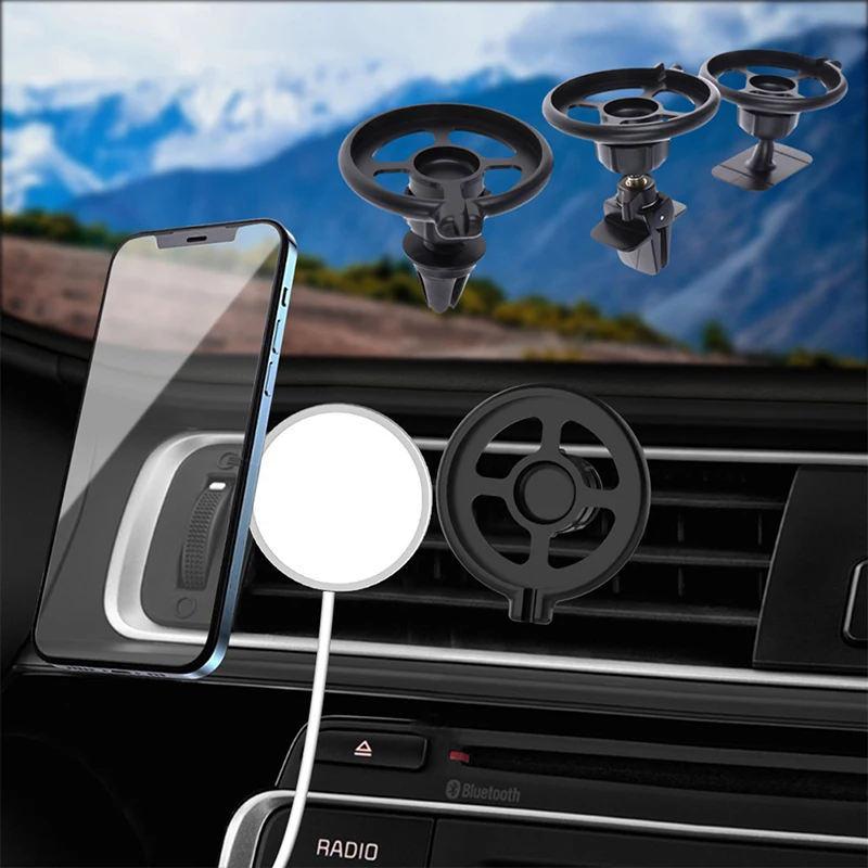 1psc car phone mount air vent charger holder for magsafe charger free global shipping