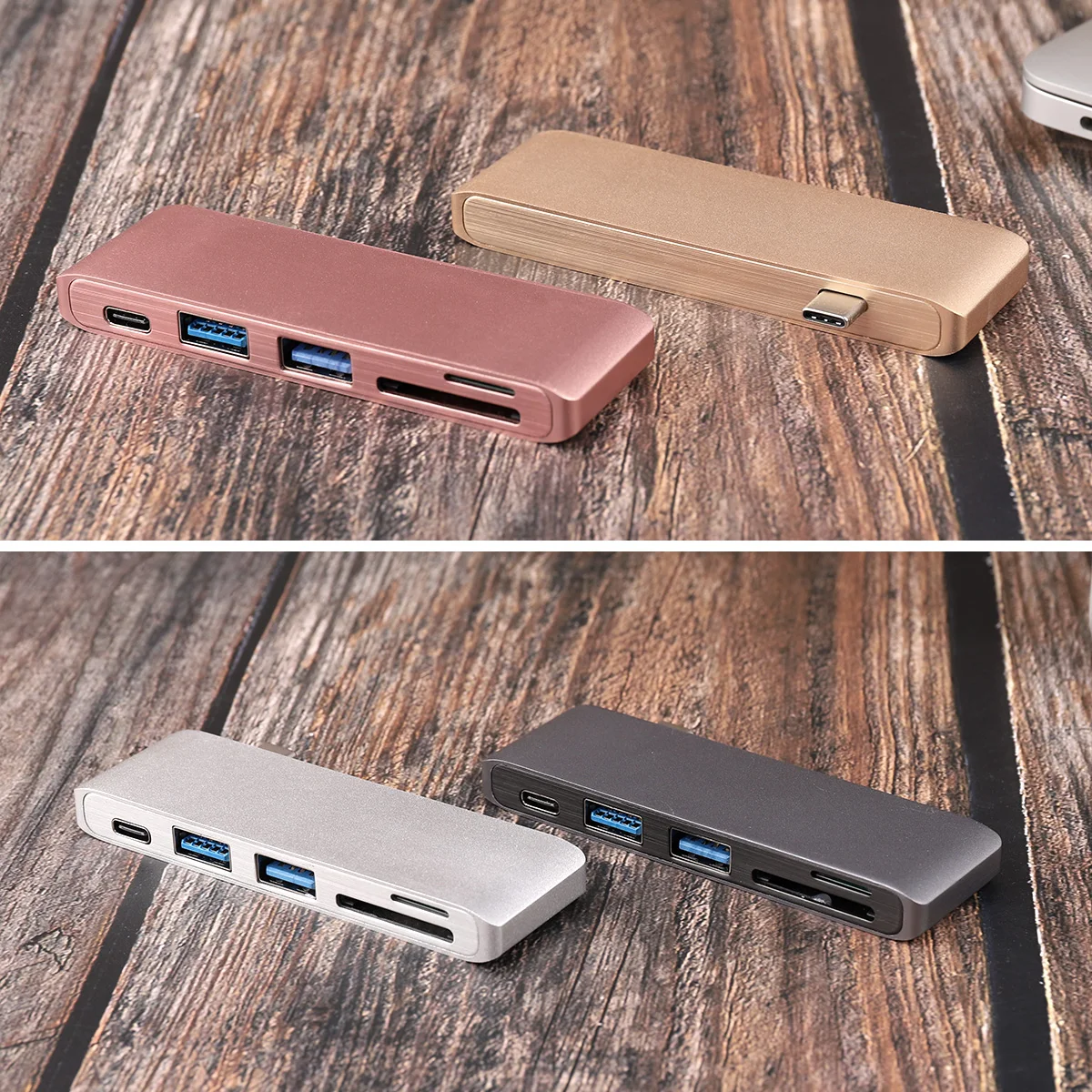 5 в 1 USB-C адаптер с 2 USB 3,0 портами Micro SD устройство для чтения памяти type-C USB 3,0 концентратор для нового Macbook Pro Air A1932/retina 12