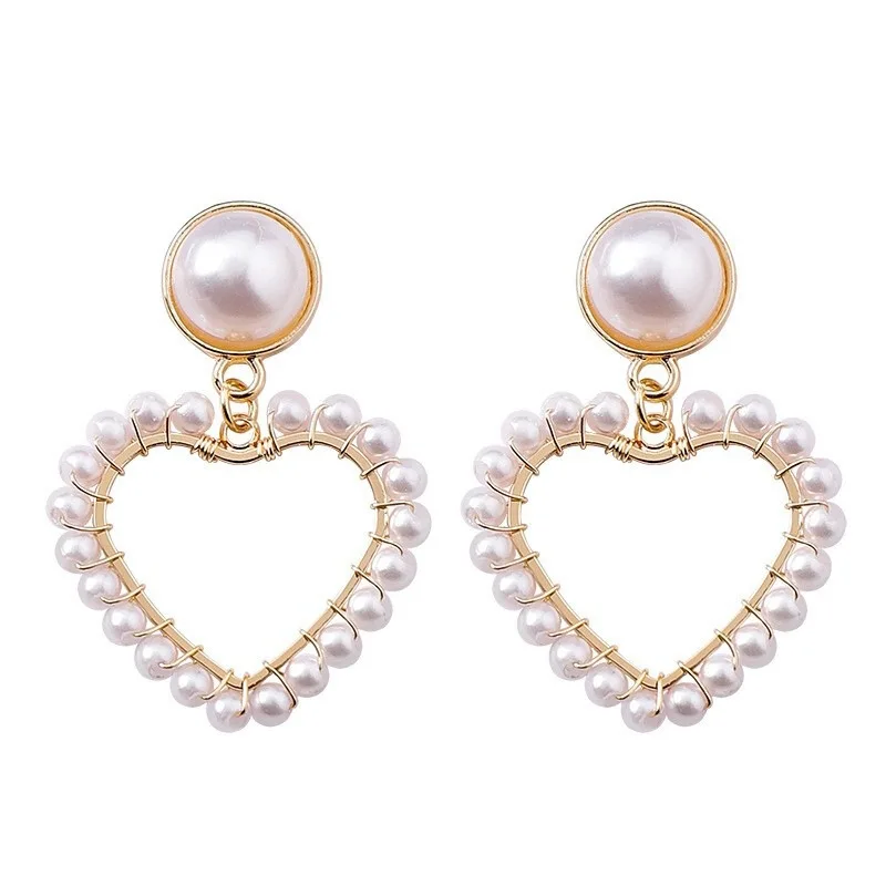 

Pearl earrings 2020 new trendy earrings aretes largos de mujer fashion earrings for women 2020 statement boucle doreille femme