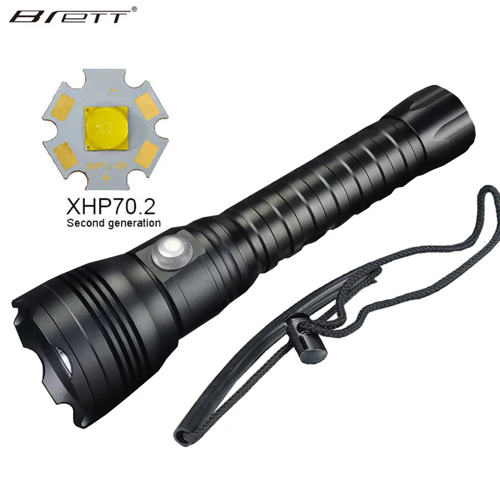 Фонарик для дайвинга CREE XHP70.2 светодиодный фонарик 4000 люмен подводной охоты