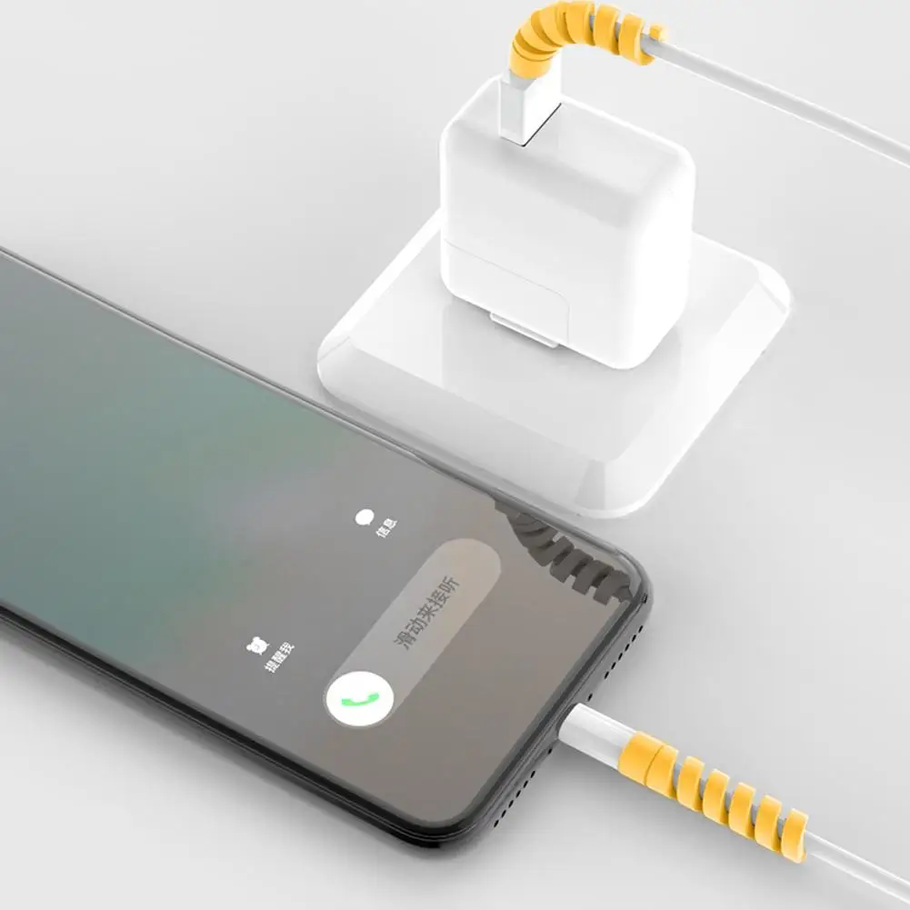 1 шт. защитный зарядный кабель Защитная крышка для iPhone Android USB зарядное устройство