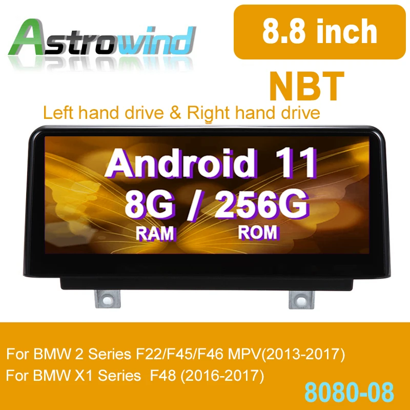 

8.8 inch 64G Android 11 Car GPS Navigation System Media Stereo Radio for X1 For 2 Series F22/F45 Cabrio MPV NBT