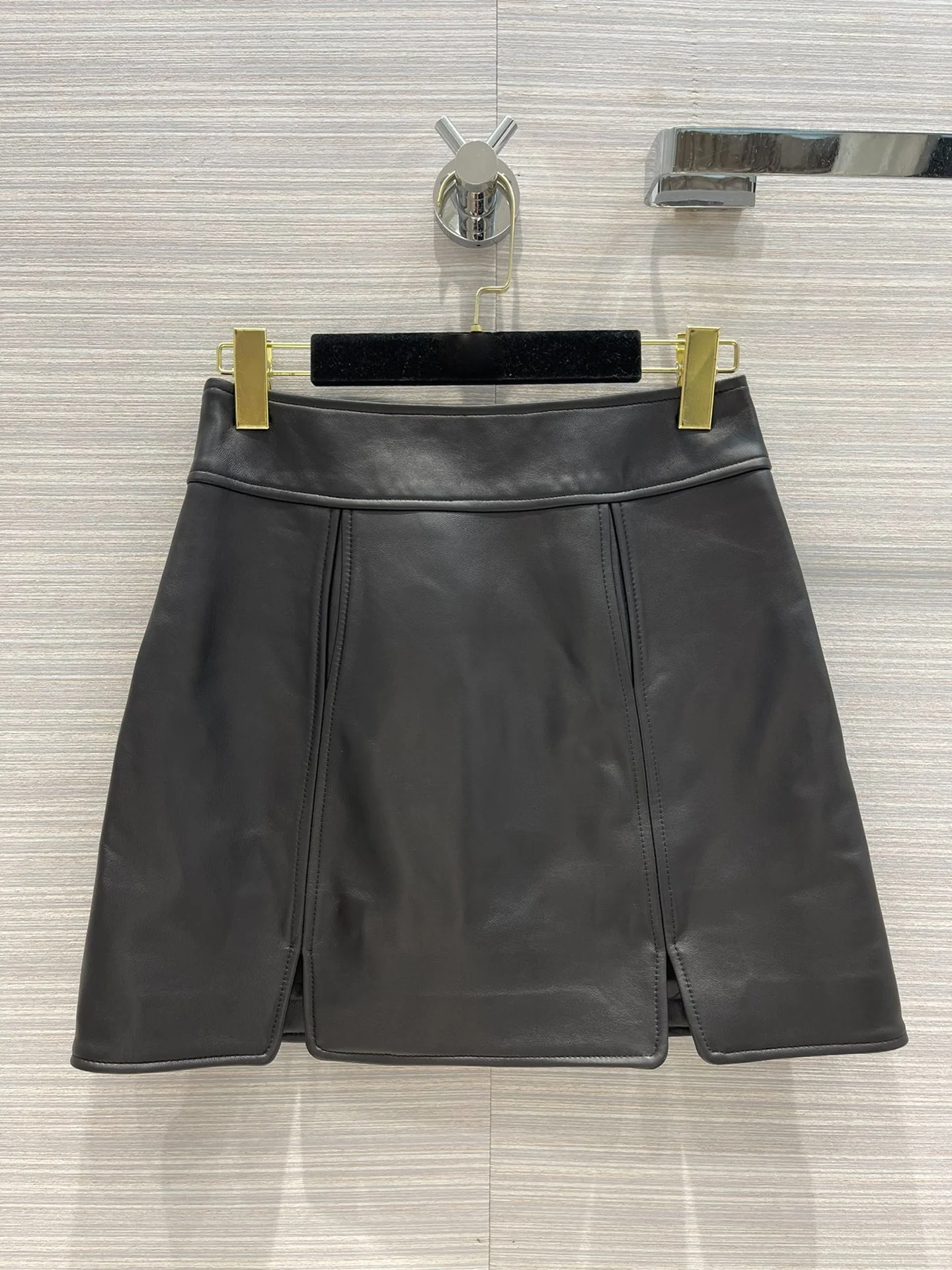 Luxury 100%Sheepskin Skirts Sets for Women Summer 2021 New High-end Brand Slim Solid Vest Tops with High Waist A Line Skirt Lady