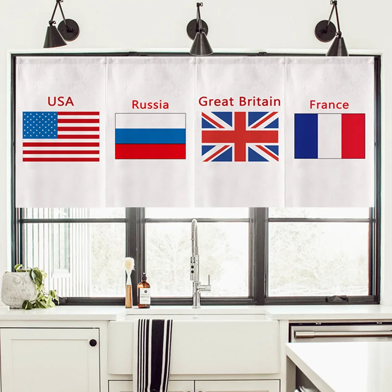 Штора для кухни в скандинавском стиле полузанавеска промышленном Короткая