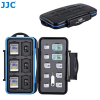 jjc 22 slots waterproof memory card holder case for 6 sd sdxc sdhc 6 msd micro sd tf 2 sim 4 micro sim 4 nano sim card organizer