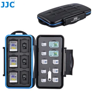 jjc 22 slots waterproof memory card holder case for 6 sd sdxc sdhc 6 msd micro sd tf 2 sim 4 micro sim 4 nano sim card organizer free global shipping