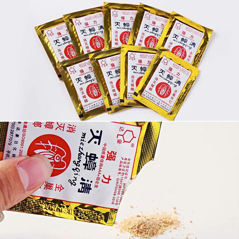 

20PCS/Lot Effective Killer Cockroach Powder Bait Insect Roach Killer Anti Pest Reject Trap Pest Beetle Special Insecticide Bug