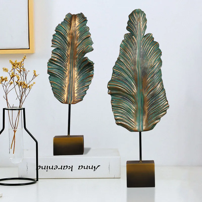 

Antique Leaves Ornament Home Living Room Desktop TV Cabinet Display Furnishings Resin Handicrafts Housewarming Gifts Decoration