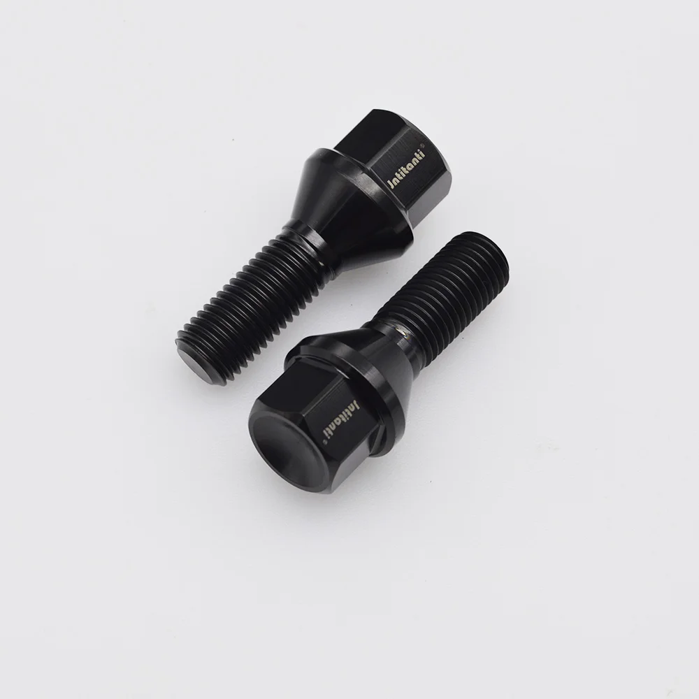 Черный легкий M12 * 1 5*28 Gr5 титановый Колесный болт для BMW|Гайки и болты| |